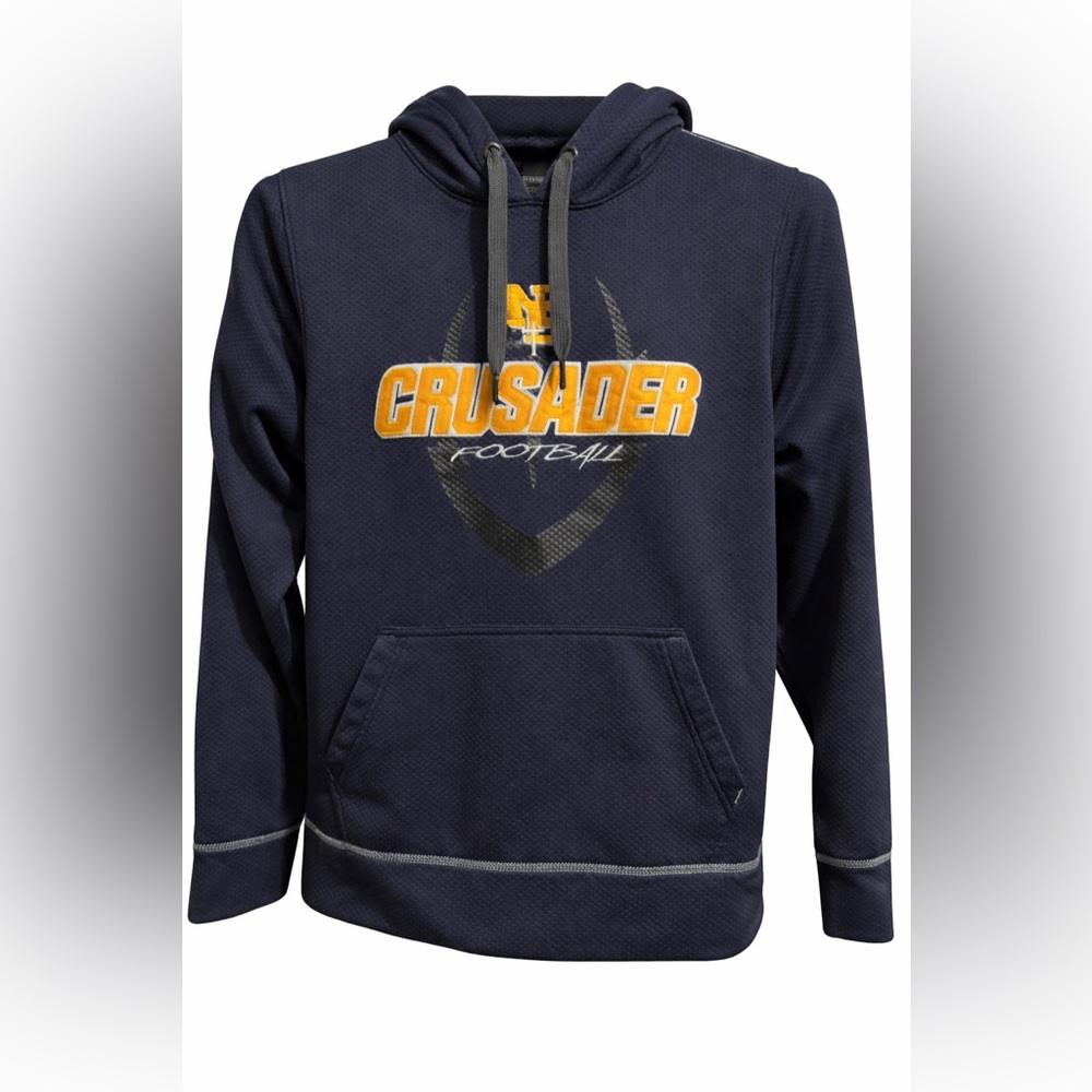 ND Crusader Football Black Pullover Hoodie